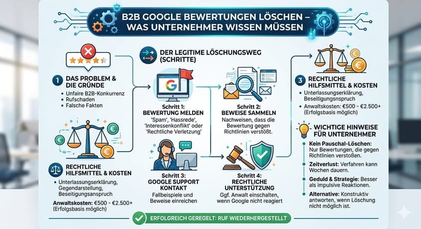 B2B Google Bewertungen löschen – Was Unternehmer wissen müssen