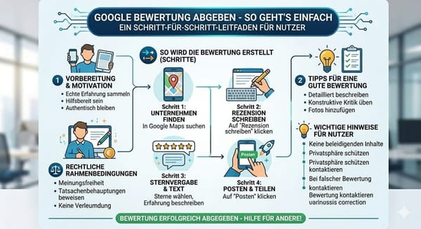 Wie eine Google Bewertung abgegeben wird. (der Ablauf)